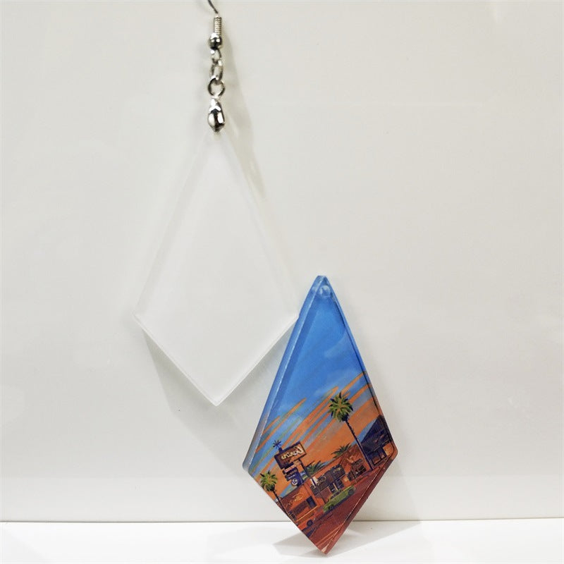 Sublimation blank acylic earrings