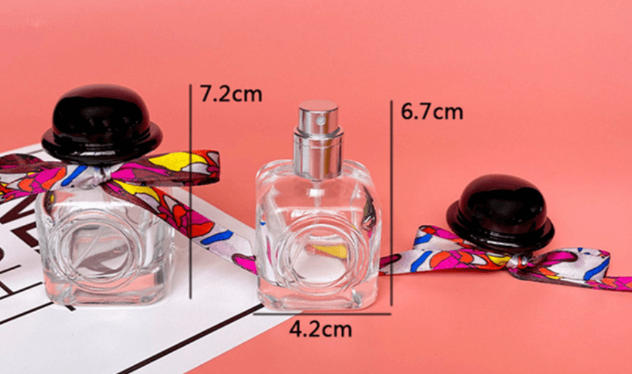 Sublimation 30ml fine fog glass bottle pressed perfume bottle with blank alu disc