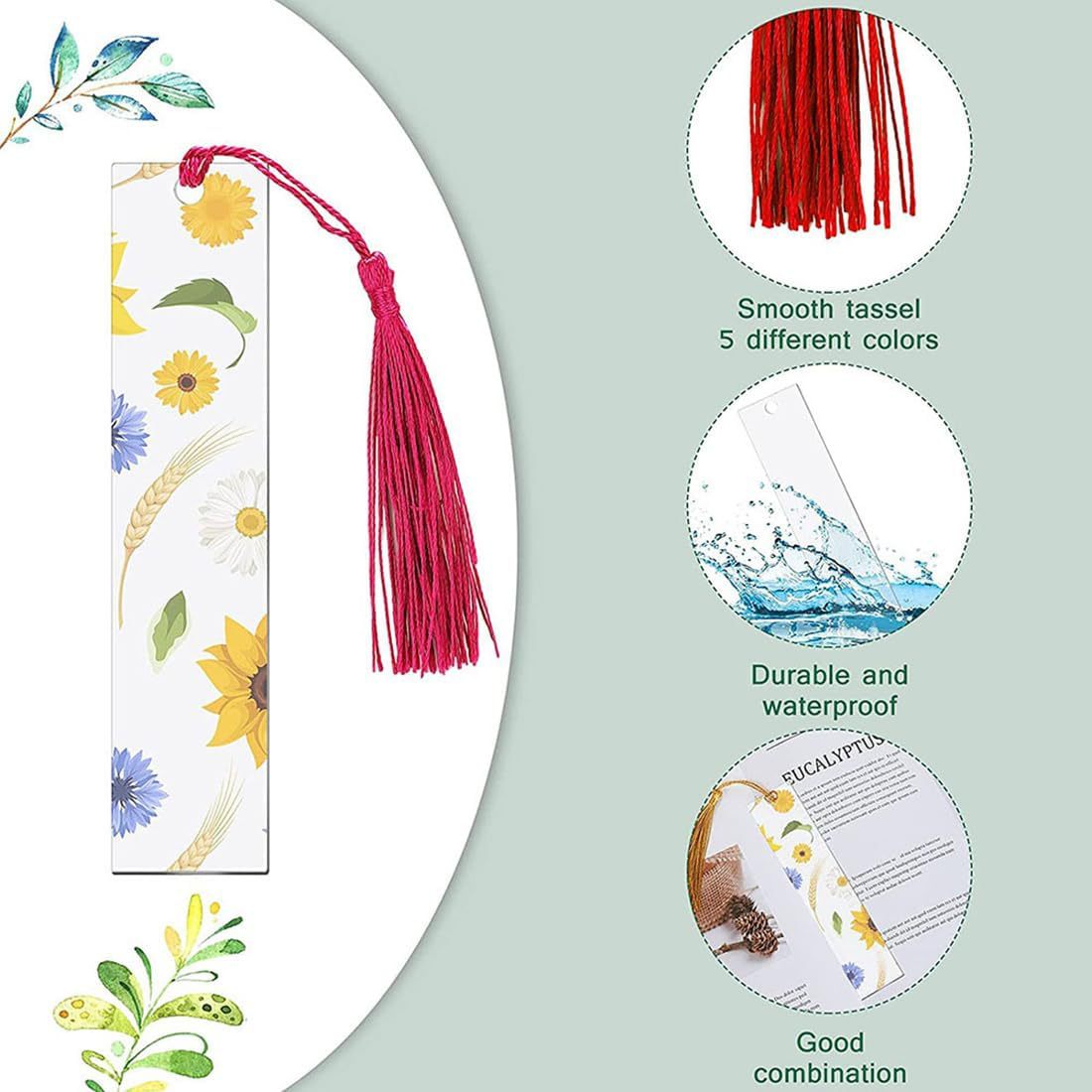 Blank felt material bookmark for sublimation with tassels