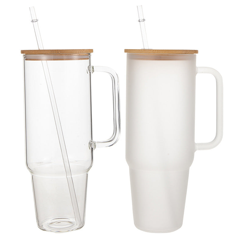 40oz Glass Stanley Tumbler for sublimation Clear/Frosted