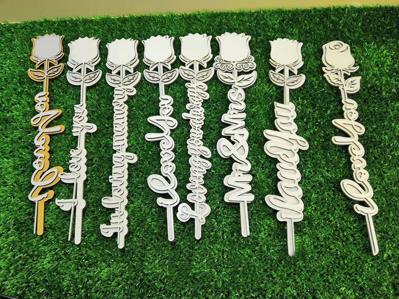 Sublimation Blank MDF Love you Memory Rose in different designs