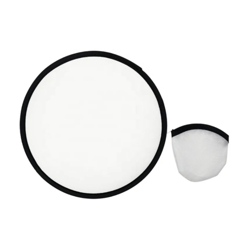 sublimation blank double-sided printing folding circular fan creative frisbee advertising fan DIY printing