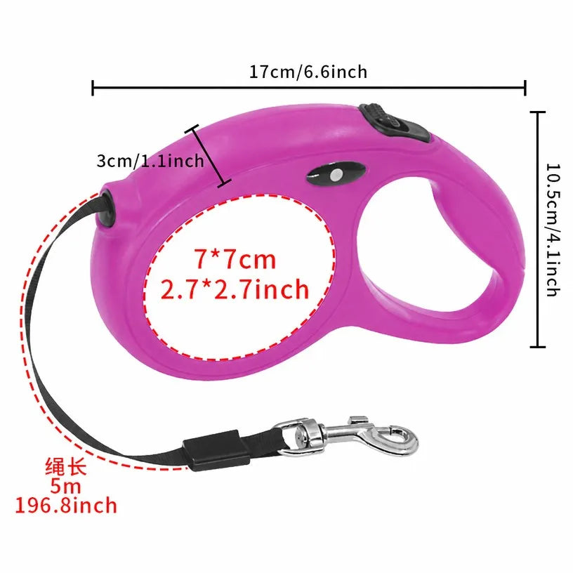 Sublimation Blank Retractable Dog Leash - 5m Heat Transfer Custom Photo Leash