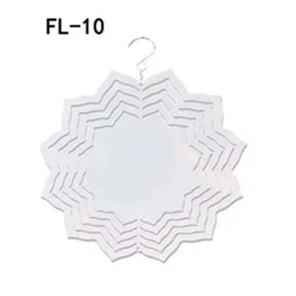 Aluminum Metal Sublimation Blank Wind Spinners 10/8 inches in 10 designs wholesale bulk factory Outdoor with hook and motor
