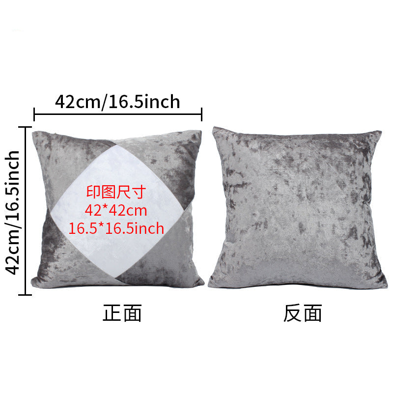 Sublimation Blank Pillowcase - Premium Gold Velvet & Plush DIY Cushion Cover for Heat Transfer