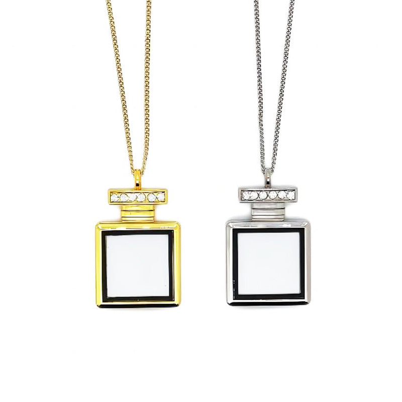 sublimation blank air freshener box necklace with 2 square inserts