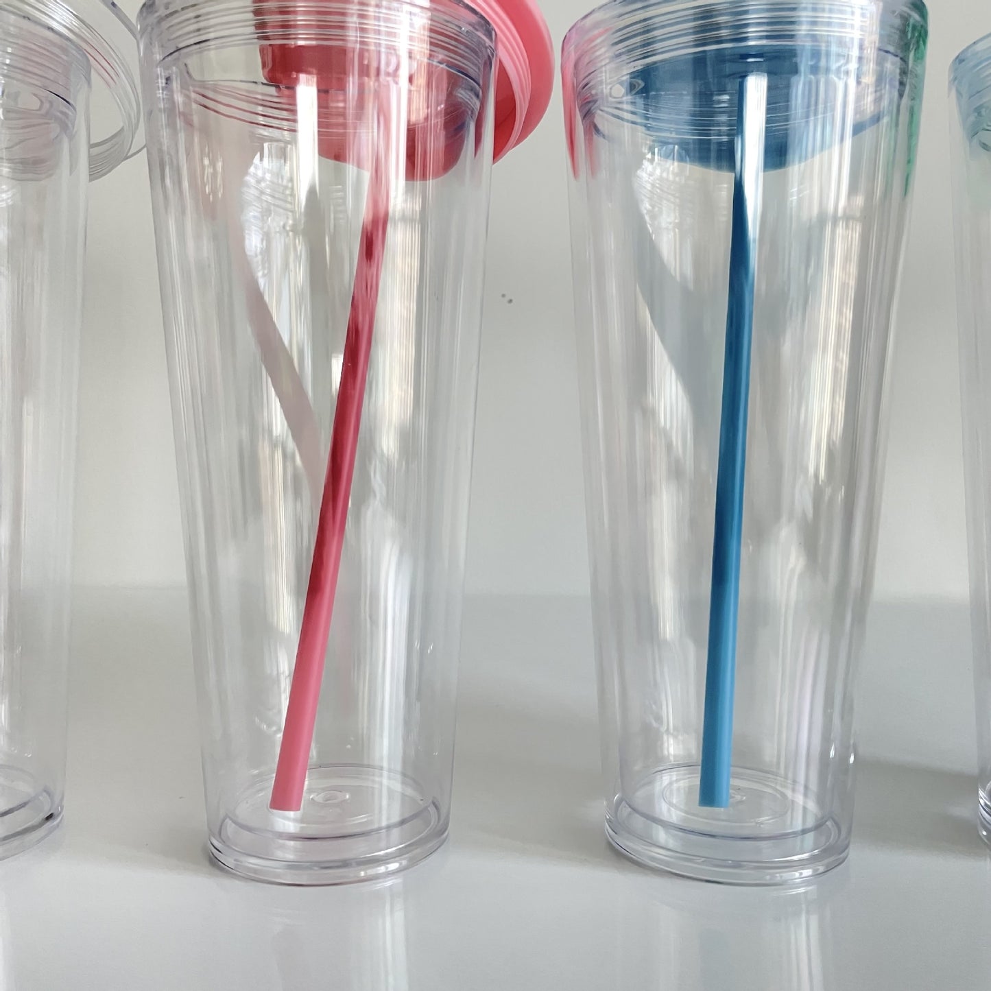 snow globe 24oz double layer acylic tumbler in 5 colors for wholesaler