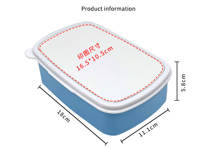 Big Size:Sublimation Blank Plastic Lunch Box with Alu sheet in 3 colors
