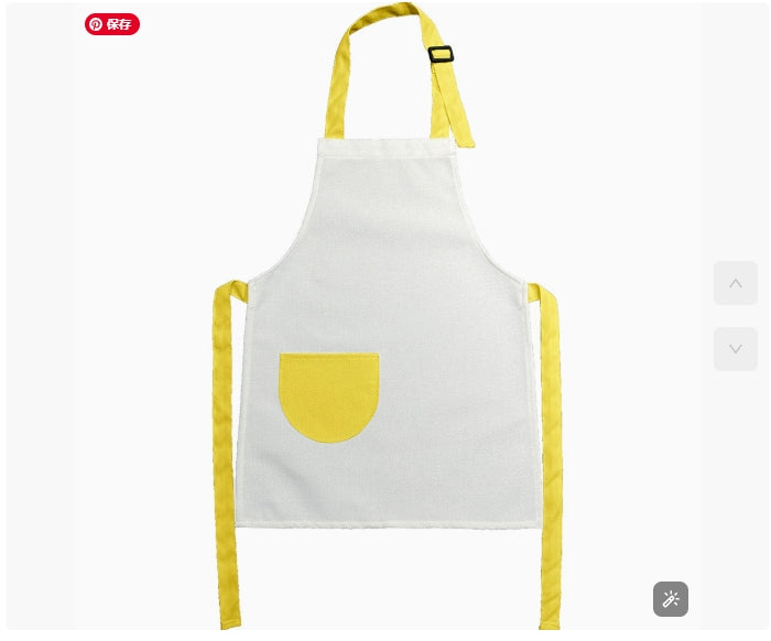 sublimaiton Blank color cute apron in cotton/polyester material in 4 sizes