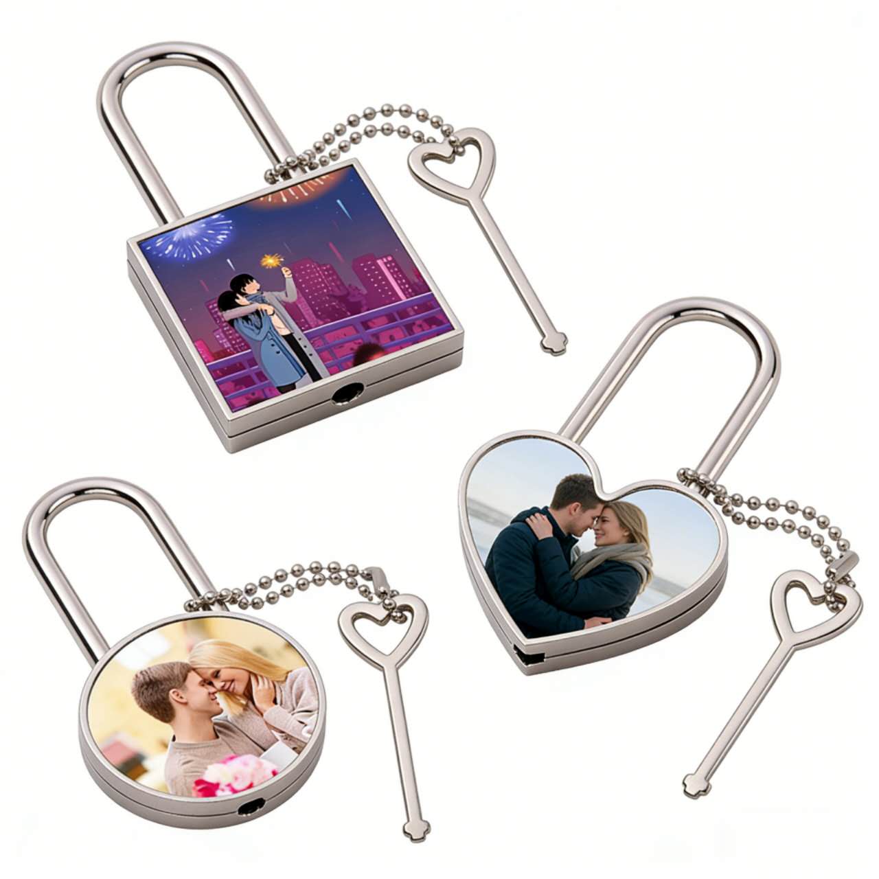 Sublimation Blank Locks with inserts for Valentine's Day Sale
