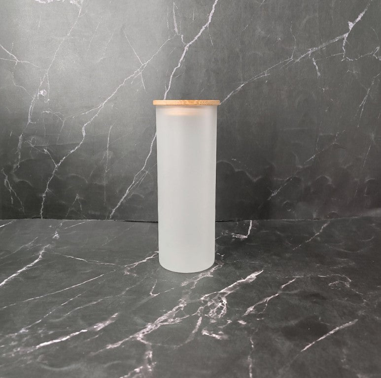 Sublimation Blank 17oz Glass Tumblers in 7 colors with bamboo lid - SP Sublimation