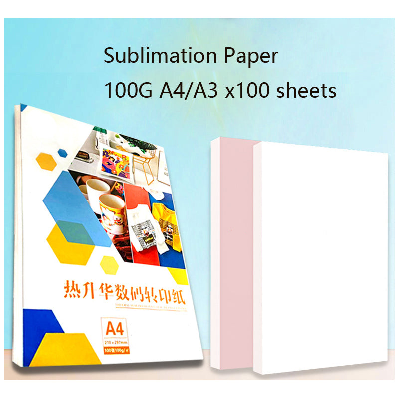 Sublimation Paper A4/A3 100g 100sheet/bag pink back - SP Sublimation