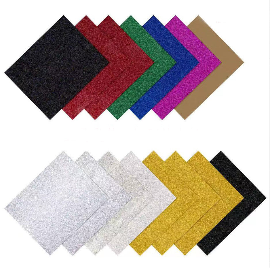 Glitter Heat Transfer Vinyls,10x12inches,12x12inches - SP Sublimation