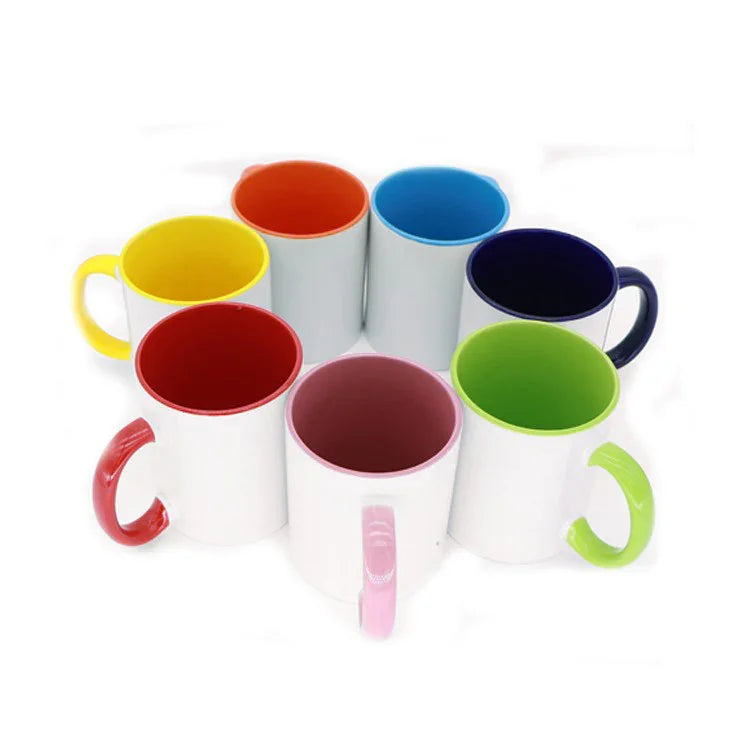 Sublimation Blank Ceramic Inner & handle Color Mugs 11oz - SP Sublimation