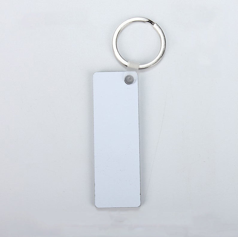 Sublimation Sing side/ double Side Printable Mdf Key Chains with plastic connector and Rings - SP Sublimation