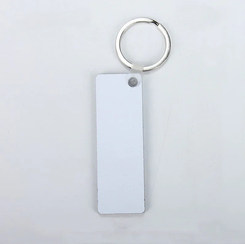 Sublimation Sing side/ double Side Printable Mdf Key Chains with plastic connector and Rings - SP Sublimation
