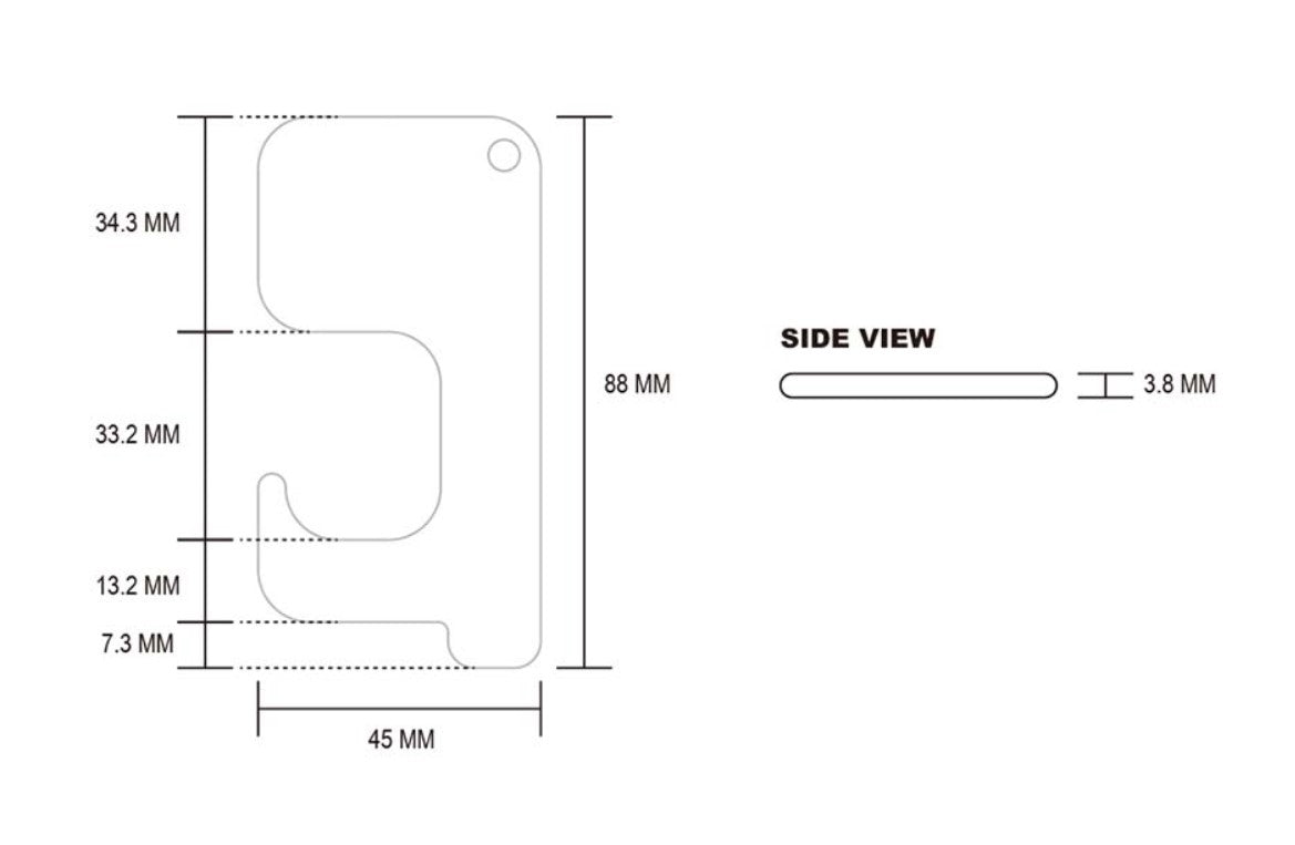 Sublimation Blank Polymer Germ Free Key chain - SP Sublimation