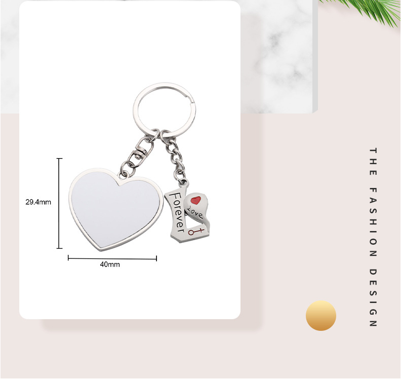 Sublimation Blank Couple Key Chains with inserts in 2 shapes sell in Pair - SP Sublimation