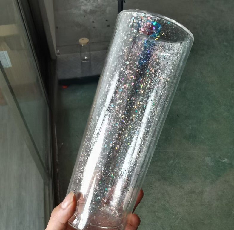 Sublimation Blank Double layer Masion Cup/Bottle in 12/16/20oz,clear or glitter color - SP Sublimation