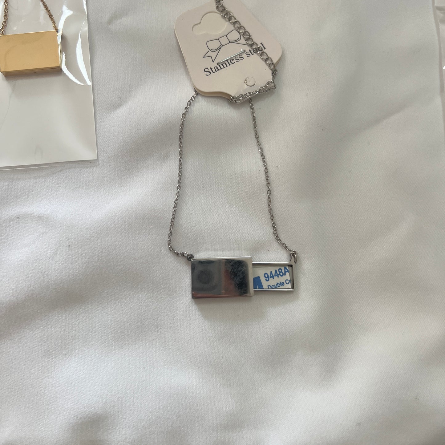 Stainless Steel Sublimation Blank Pullout Photo 2x1.5cm Envelope Locket Pendant Necklace - SP Sublimation