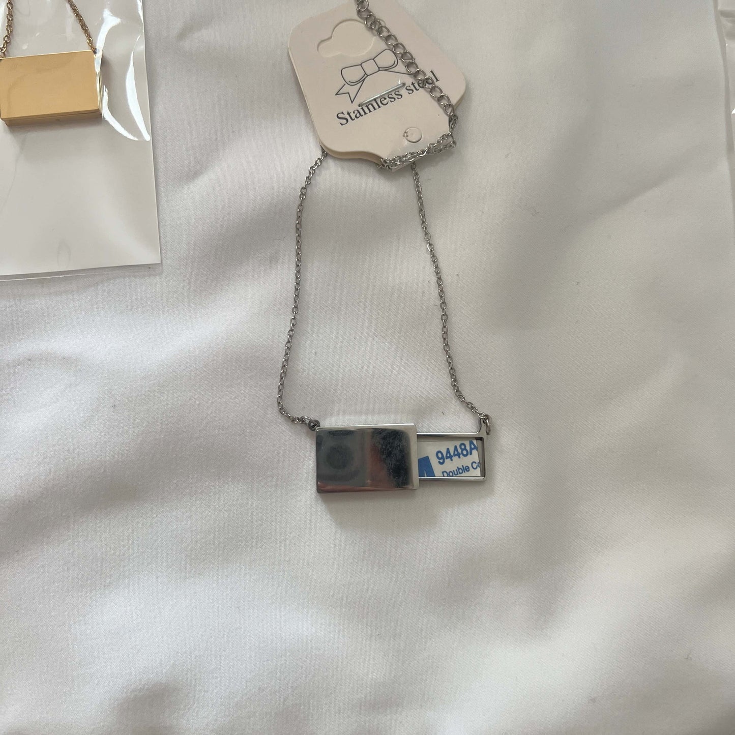 Stainless Steel Sublimation Blank Pullout Photo 2x1.5cm Envelope Locket Pendant Necklace - SP Sublimation