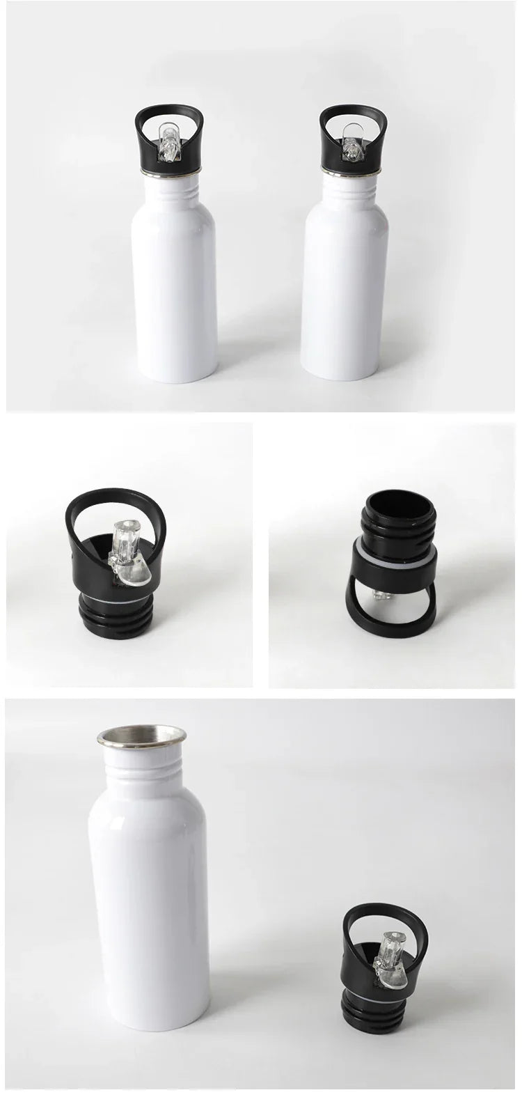 Sublimation Blank Stainless Steel Water Bottles 600ml Straw lid - SP Sublimation
