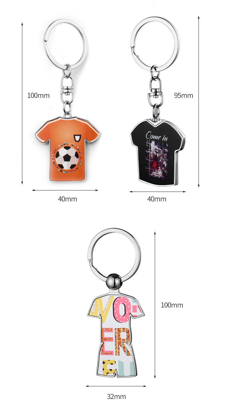 Sublimation Blank T Shirt Shapes Key Chains with inserts - SP Sublimation