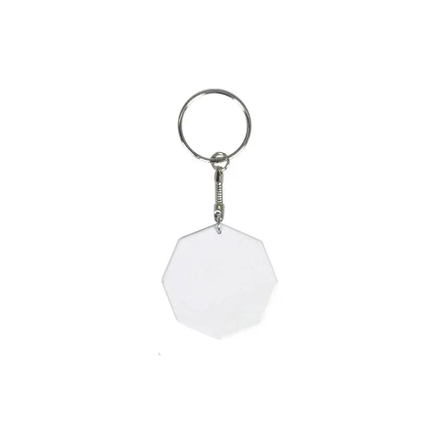 Sublimation Blank Polymer Key Chains in Round Rectangle Heart Oval T shirt Bone Arc Octagon shapes - SP Sublimation