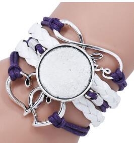 sublimation blank bracelet with big alu insert braided - SP Sublimation