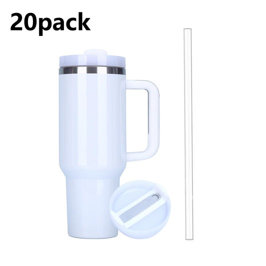 40oz H1.0 White cup 20pack for sublimation free shipping and no tariff