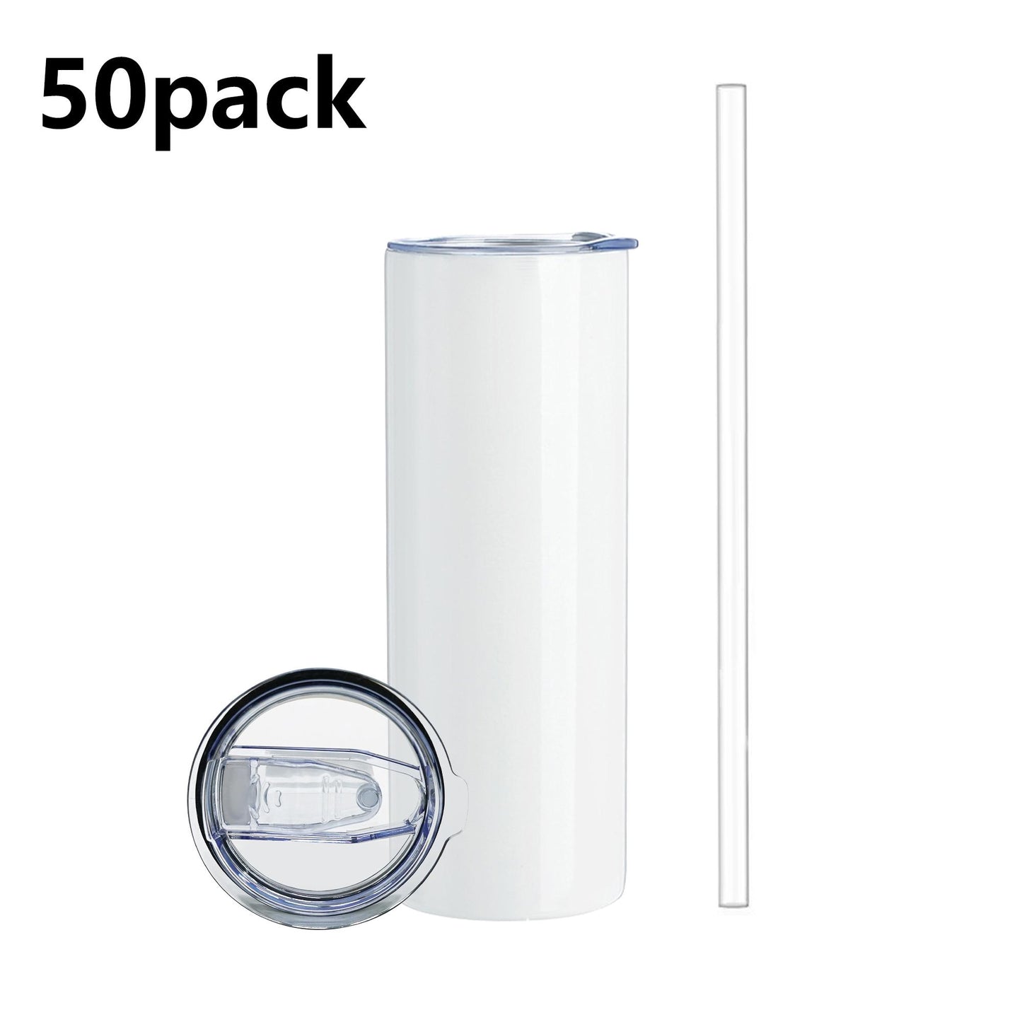 20oz flat edge tumblers for sublimation free shipping and no tariff 25/50 pack,with accessoires or not