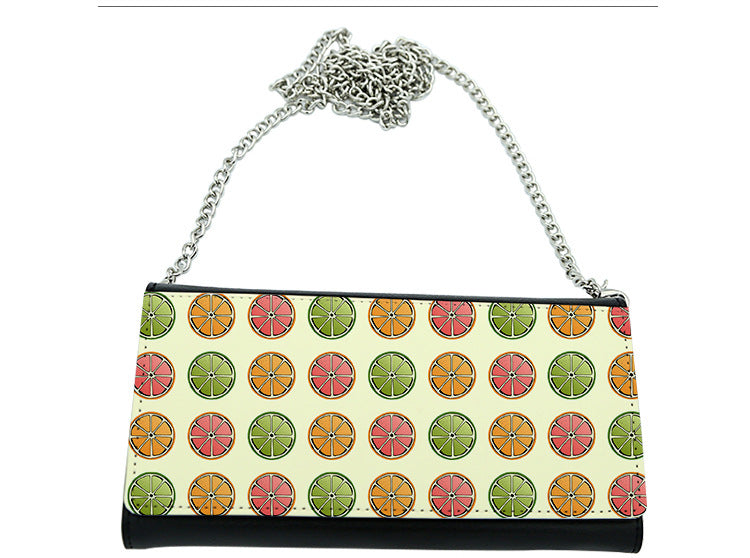 Sublimation Blank Long women chain Bags lichee pattern