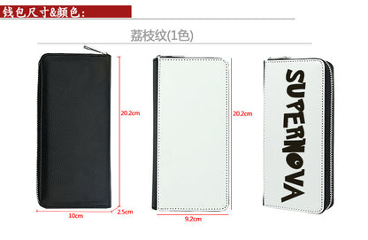 Sublimation Blank PU Leather long Purse/wallet Lichee Pattern/crocodile skin/snake skin for wholesaler only