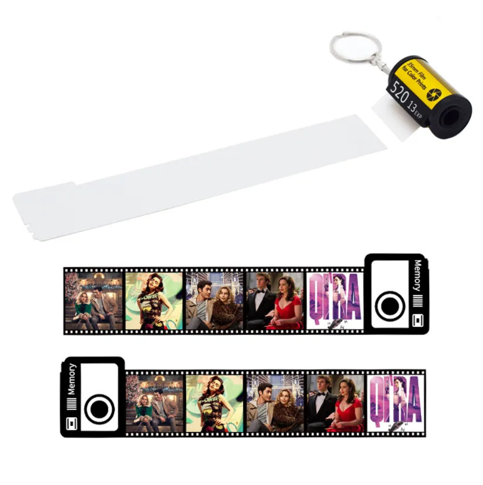 Sublimation Blank Heat Transfer DIY PET Film Keychain Camera Film Retro Memories