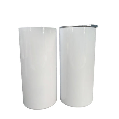 Bulk Sublimation Straight Tumblers with Lids and Straws, Professional Grade White Blanks for Sublimation, 12/16/20/30 oz Stainless Steel Travel Mug Factory Direct sell by box,for wholesaler only