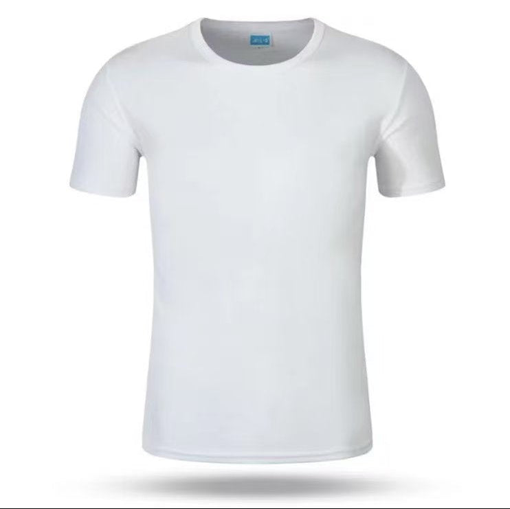 White 130gsm polyester quick-dry sublimation blank T-shirt