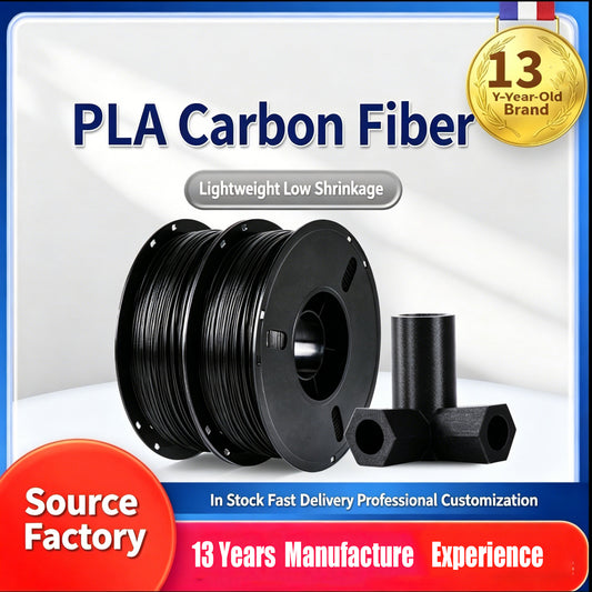 Industrial Grade Carbon Fiber PLA 3D Printer Filament - 1.75mm Matte Texture (1kg Spool)