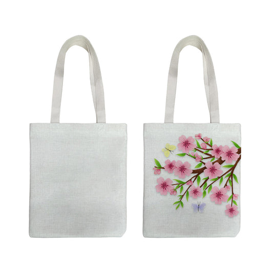 380g thick Sublimation  Blank  Linen Like tote bags in 5 sizes