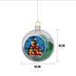 8cm Sublimation Blank 6 color flocculent transparent plastic Christmas ball ornaments