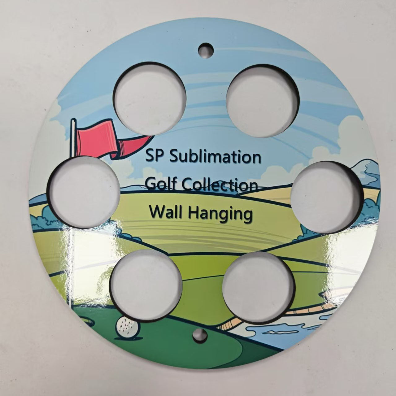 2025 New Developed Sublimation Blank Golf Collection Wall Hanging