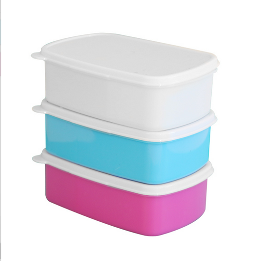 Big Size:Sublimation Blank Plastic Lunch Box with Alu sheet in 3 colors