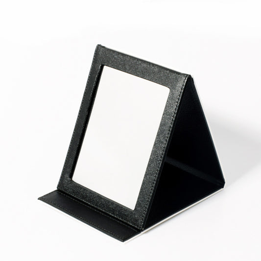 Sublimation  Blank Stand Mirror PU leather Glossy high quality