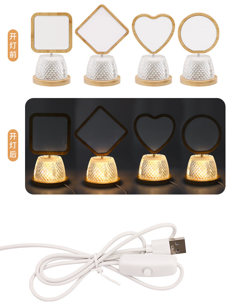 2025 New USB bamboo Lamp in 4 designs for sublimation