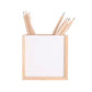 Sublimation blan wood pencil holder 10x10x10cm with blank mdf