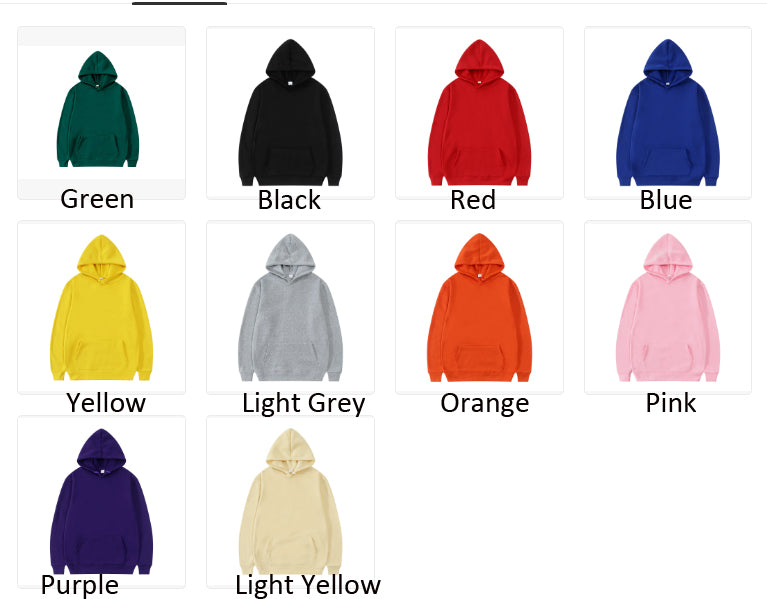 Sublimation blank  Hoodies for adults inner fleece thick white and other colors