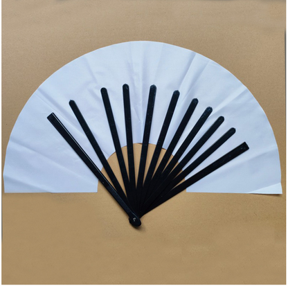 2025 New Sublimation Foldable plasctic clack fans  in 9 colors sticks