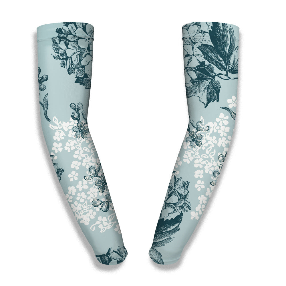 Sublimation Blank Cooling Sun Sleeves, UV Protection Ice Silk Arm Covers for DIY Heat Transfer, Breathable Outdoor Sports Sleeves for Cycling & Driving