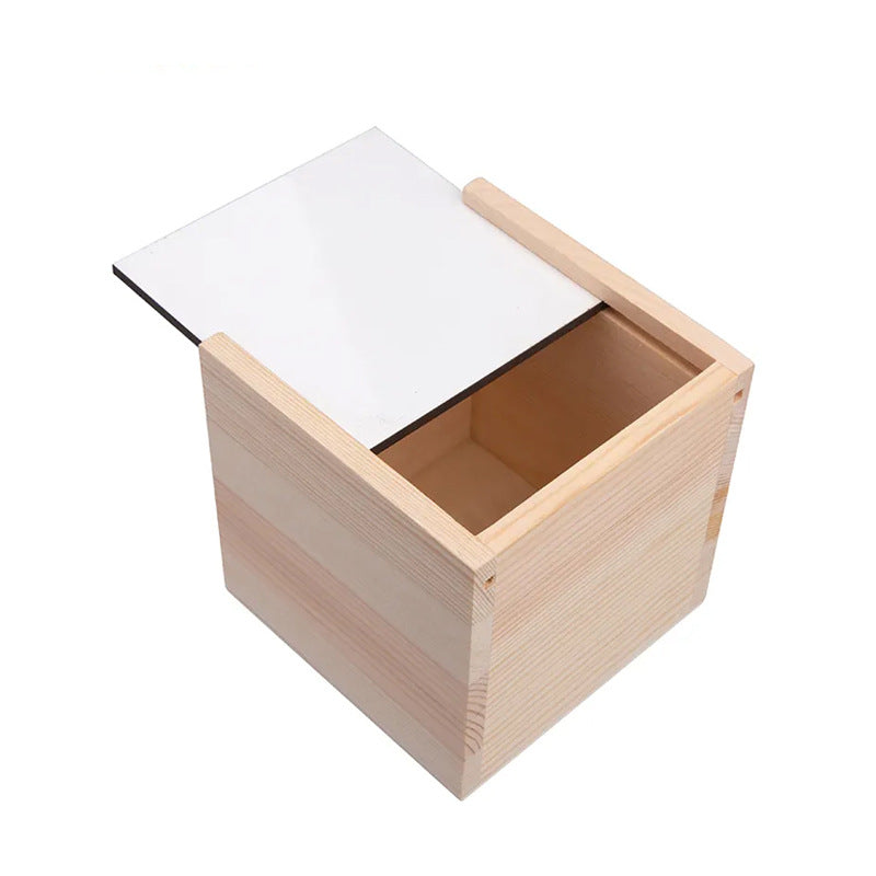 Sublimation blan wood pencil holder 10x10x10cm with blank mdf