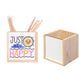 Sublimation blan wood pencil holder 10x10x10cm with blank mdf