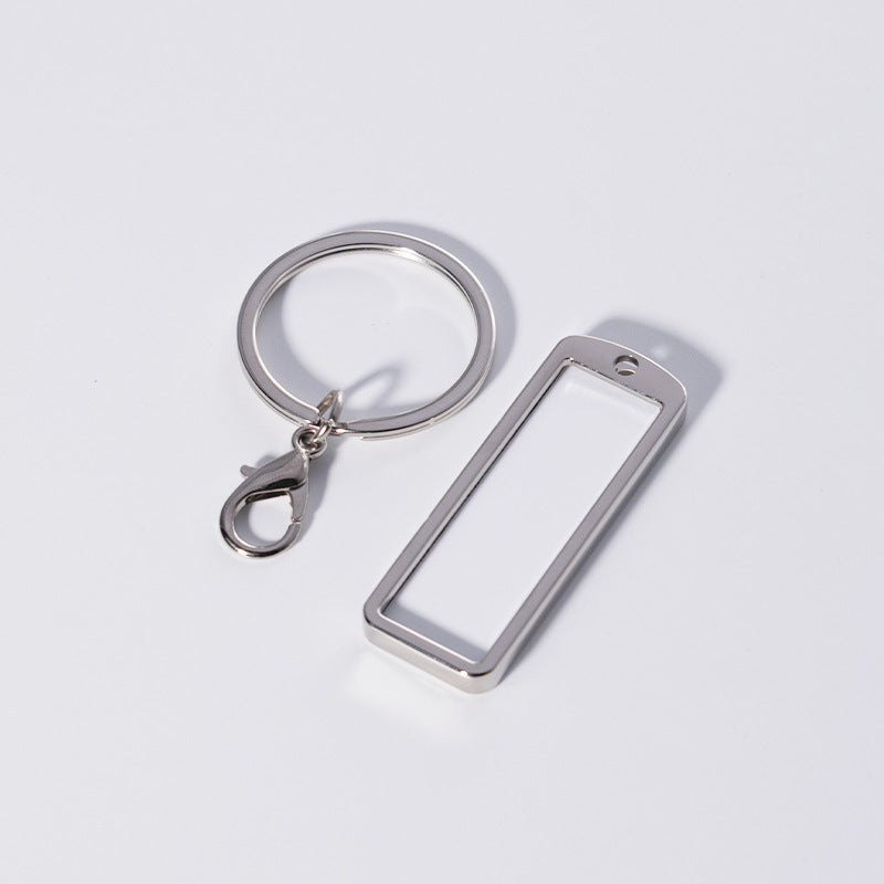 Double side printable rectangle keychains in 2 sizes for car number plate